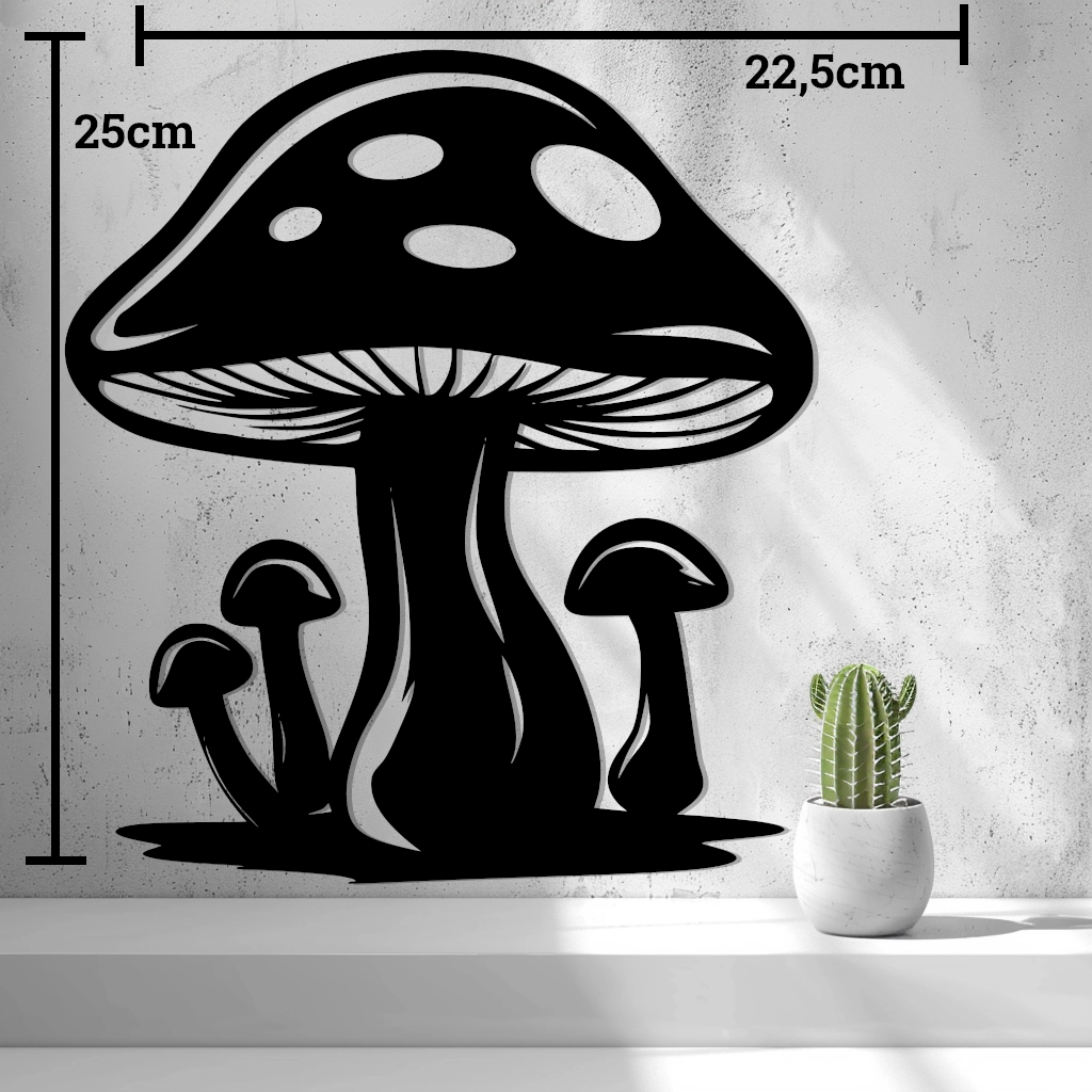 2d Mushroom Wall Art - thumbnail 2